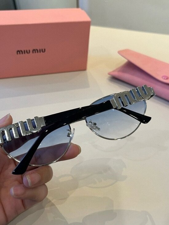 Miu Miu Cat-Eye Sunglasses with Blue Lenses main image 10